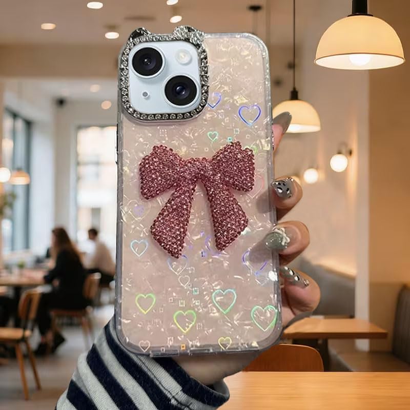 mobistyle Glitter Cover Case for iPhone 15 Plus | 6.7-Inch Compatible with MagSafe, Shiny Cute Bling Sparkle for Women and Girls Phone Cover iPhone 15 Plus (Blue) - Image 3