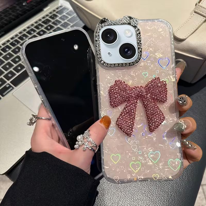 mobistyle Glitter Cover Case for iPhone 15 Plus | 6.7-Inch Compatible with MagSafe, Shiny Cute Bling Sparkle for Women and Girls Phone Cover iPhone 15 Plus (Blue) - Image 2