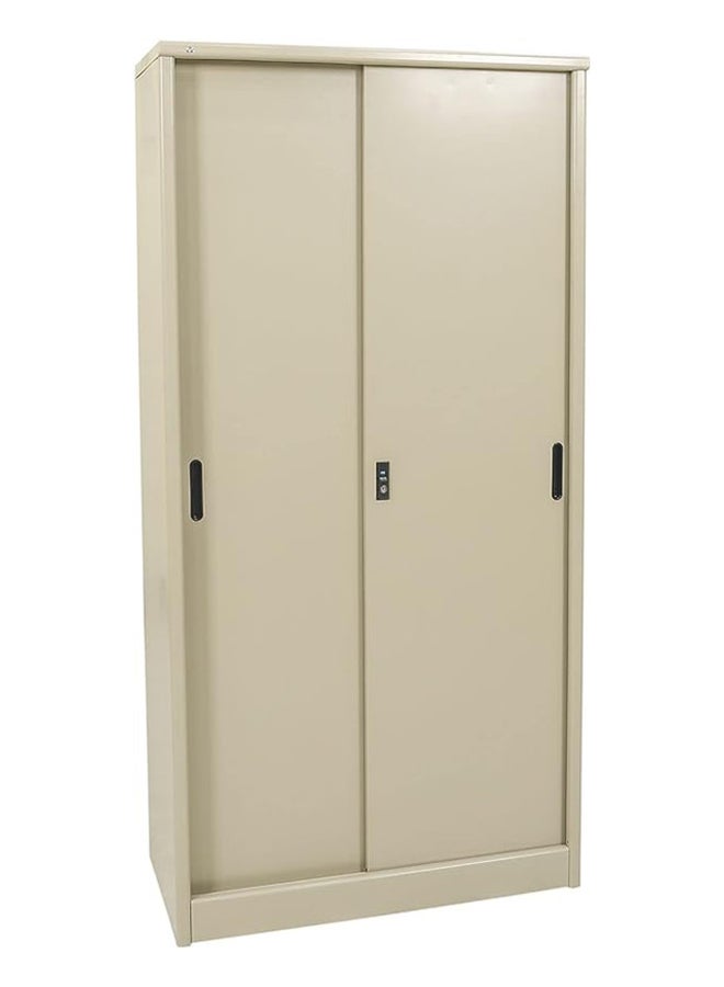 RIGID Steel Curved Sliding Doors Office Cupboard Beige 183x90x45.5cm  - Image 5