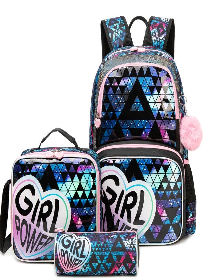 HTgroce Backpacks for kids School Backpack for Girls Elementary School Bags, Love Pwr, 16.5 X 11.8 X 6.7 inches, Modern - Image 1