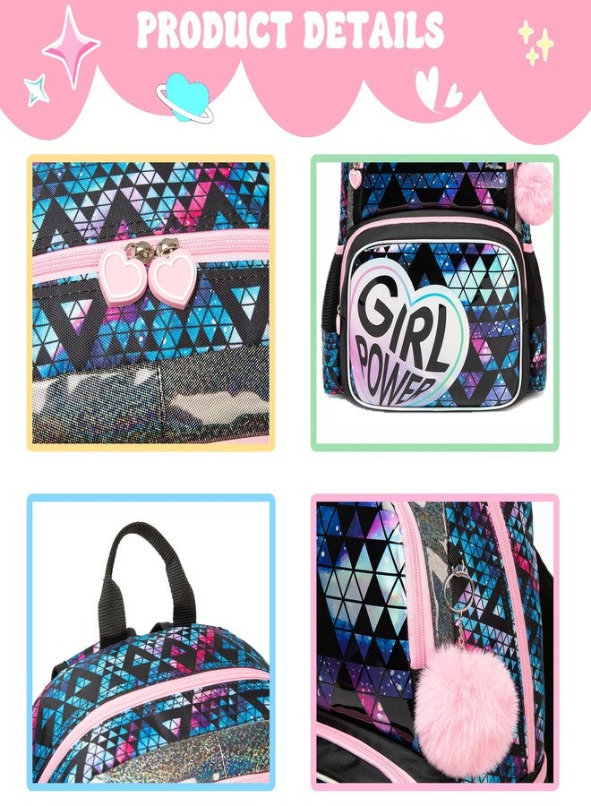 HTgroce Backpacks for kids School Backpack for Girls Elementary School Bags, Love Pwr, 16.5 X 11.8 X 6.7 inches, Modern - Image 4