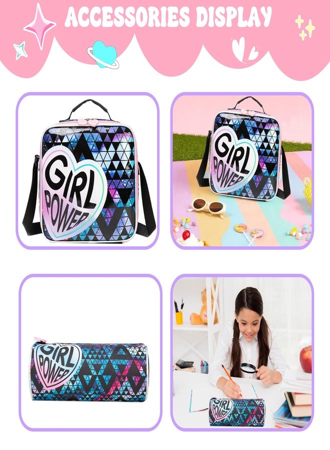 HTgroce Backpacks for kids School Backpack for Girls Elementary School Bags, Love Pwr, 16.5 X 11.8 X 6.7 inches, Modern - Image 5