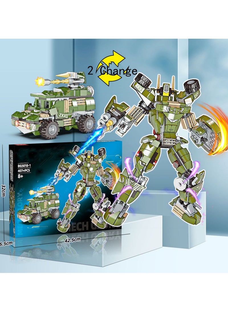 Armored Vehicle Mecha 407pcs Assembly Set Toys, Building Block Assembly Game, Best Learning And Role-Playing, Suitable For Gifts - Image 2