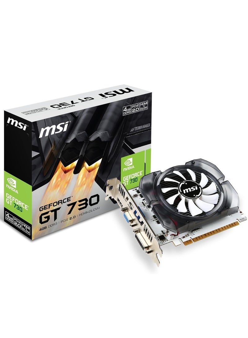إم اس أي GeForce GT 730 Fermi 4GB DDR3 DirectX 12 Graphics Processor (N730-4GD3V2) Black - Image 1