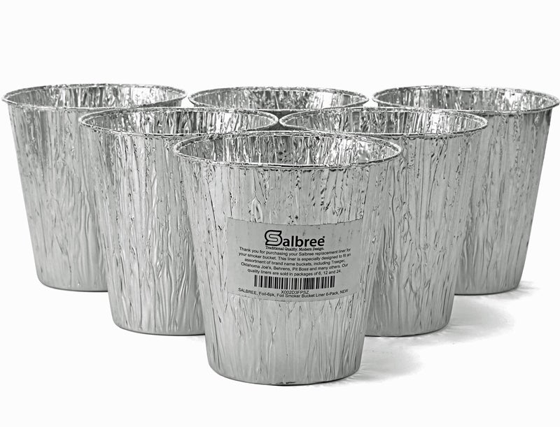 Salbree Smoker Bucket Drip Foil Liner Tray for Catching Grease, Compatible with Traeger, Oklahoma Joe, Behrens, Pitboss, Green Mountain, Pit Boss & Other Grill Bucket Accessories for Pro Pellet Oklahoma - Image 1