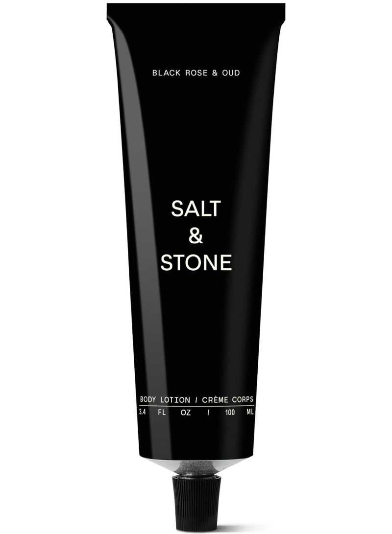 Salt & Stone لوشن الجسم ملح وحجر للنساء والرجال | لوشن يومي معطر للجسم | يرطب، يغذي وينعم البشرة | يستعيد البشرة الجافة | سريع الامتصاص | خالي من القسوة ونباتي (100 مل) - Image 1