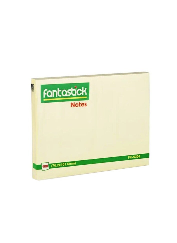 Fantastick 3-Piece Sticky Notes 3x4 Inch Size Yellow  - Image 2