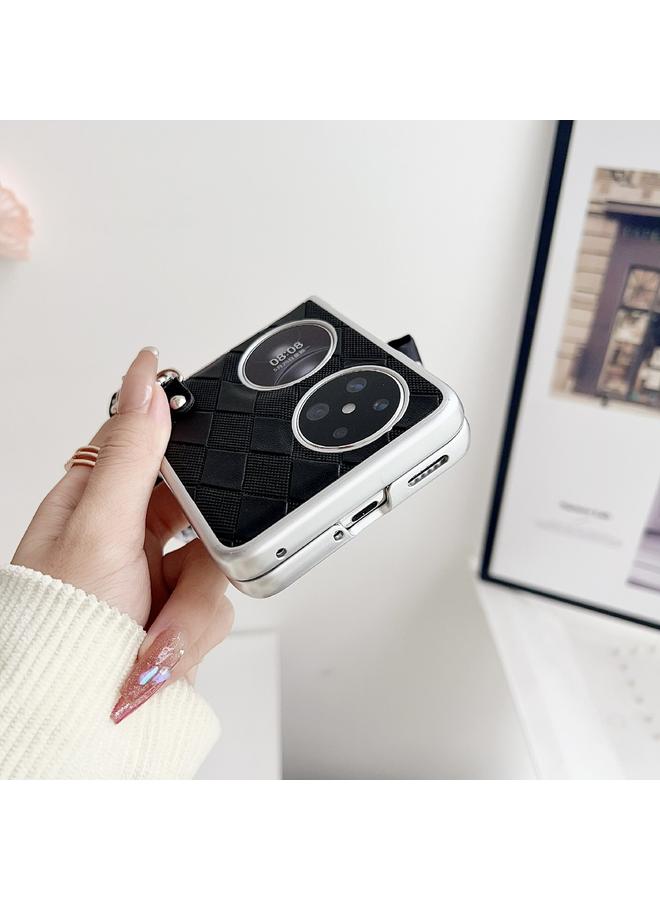 S-TOP Case For Huawei Pocket 2 Rhombus Leather Texture Heart-shaped Scarf Bracelet Shockproof Phone Case - Image 5