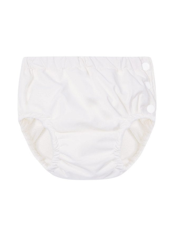 Durio Reusable Swim Diapers Washable Baby Swim Diaper Unisex Infant Toddler Swimming Diapers A White 2-3T - Image 1