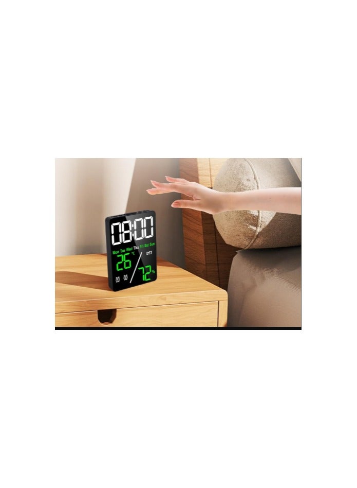 Alarm Clock, Multifunction LED Clock, Thermometer, Hygrometer, Color Conspicuous Display, Digital Clock, Alternating Time and Date Display, Double Alarm, Calendar, Tabletop, Table Clock, 2-Way