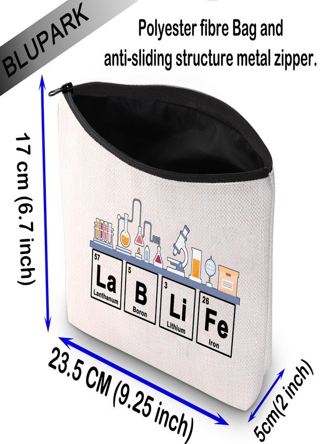 BLUPARK Laboratory Technician Cosmetic Bag Microbiology Gift Lablife Makeup Bag Chemistry Teacher Gift (Lablife) - Image 2