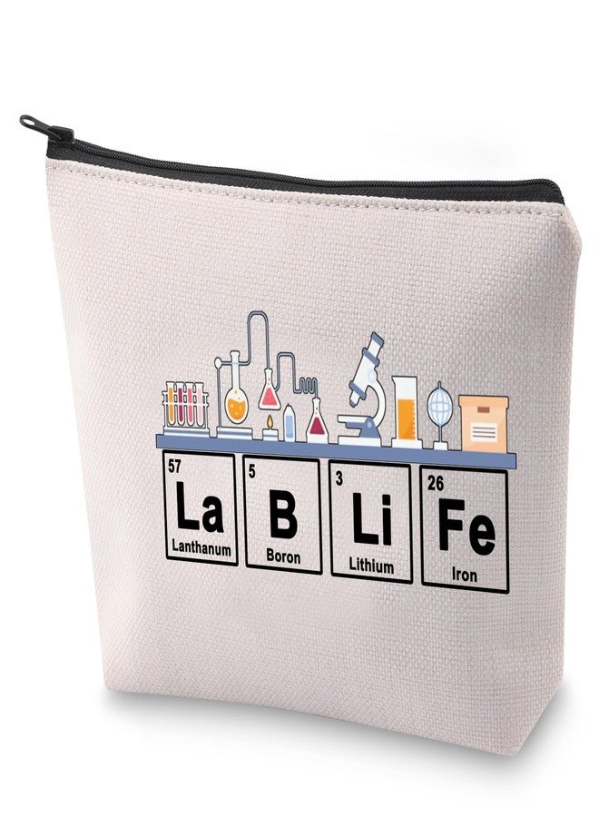 BLUPARK Laboratory Technician Cosmetic Bag Microbiology Gift Lablife Makeup Bag Chemistry Teacher Gift (Lablife) - Image 1