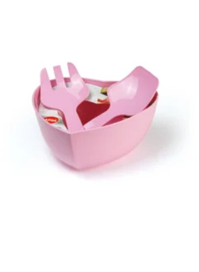 لمسة بلاست بولة سلطة بلاستيك من ماكس بلاست مع شوكة وملعقة تقديم | مواد عالية الجودة وآمنة غذائياً | مصممة لإعداد وتقديم السلطة بأمان ونظافة - Image 3