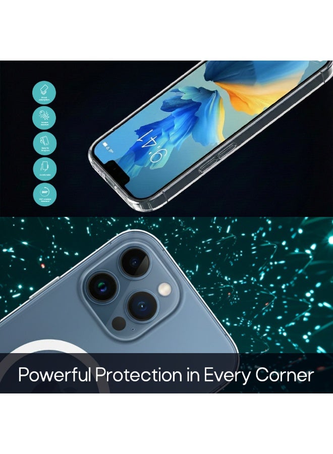 Aztech غطاء AZTECH الشفاف من الألياف MagSafe لجهاز iPhone 14 Pro Max باللون الأبيض - Image 3