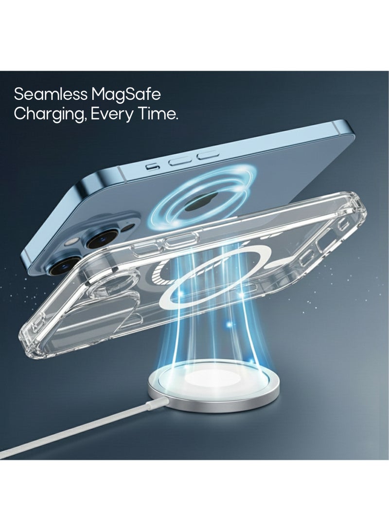 Aztech غطاء AZTECH الشفاف من الألياف MagSafe لجهاز iPhone 14 Pro Max باللون الأبيض - Image 4