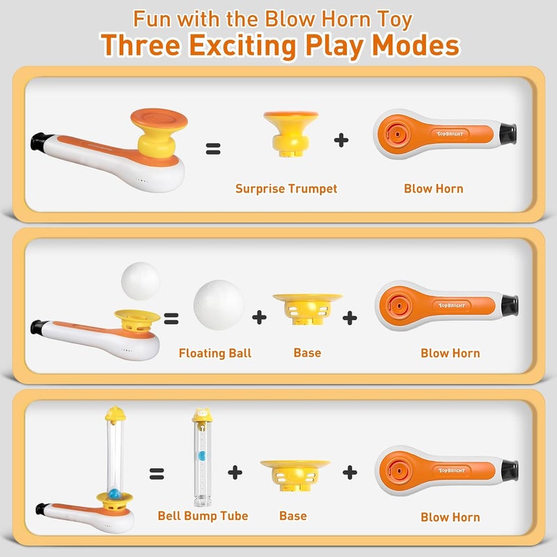 TOP BRIGHT 3in1 Sensory Toys for Toddlers Autism, Montessori Toddler Toys for 3 4 5 Year Old with Whistle, Ball Blowing, Floating Blow Pipe Balls Birthday  Gift - Image 5