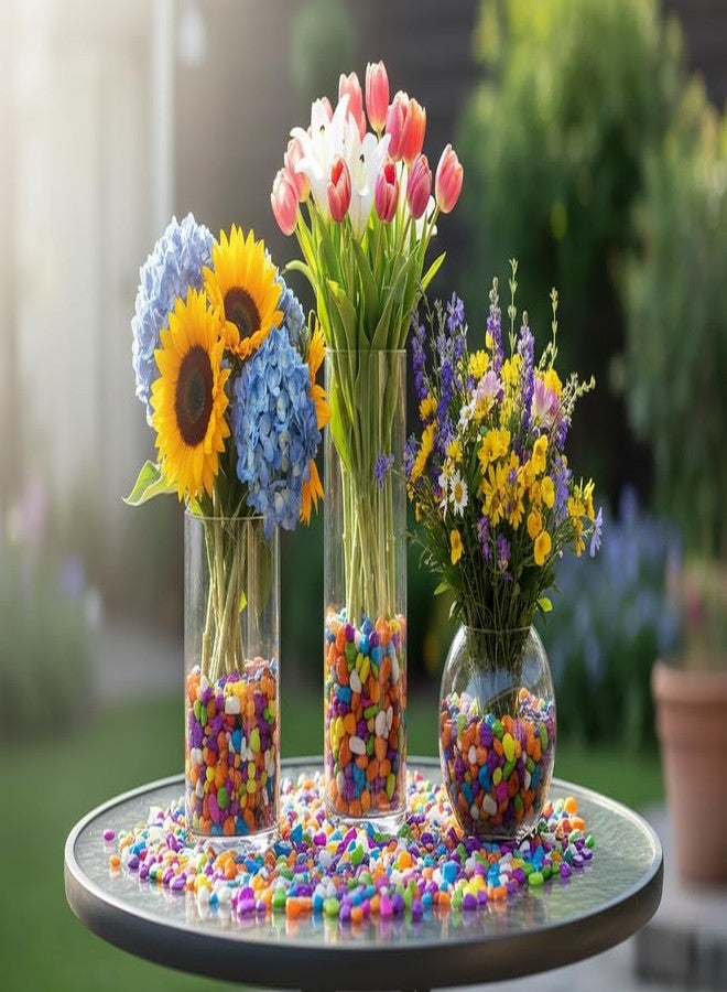 MASHKI Multi Coloured Decorative Stones for Aquarium River Pebbles for Flowerpot, Garden and Aquarium Stones for Pathway Stones for Home Decor - Image 4