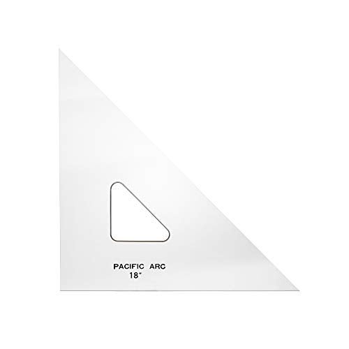 Pacific Arc Drafting Triangle 18inch 4590 Degrees Clear Acrylic - Image 1