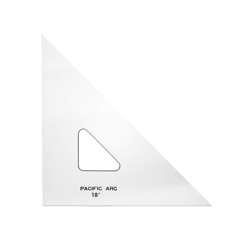 Pacific Arc Drafting Triangle 18inch 4590 Degrees Clear Acrylic - Image 2