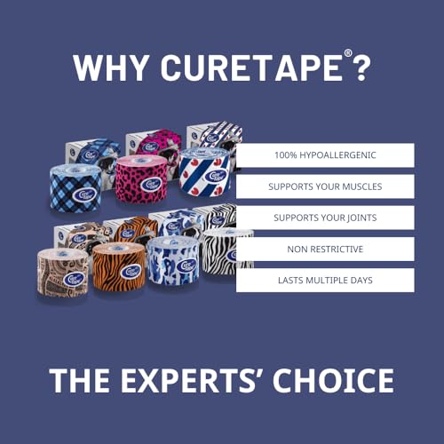 CureTape Art | Kinesiology Tape for Body Pain | Elastic Therapeutic | Waterproof Athletic | Long-Lasting Medical K (Army Blue) - Image 3