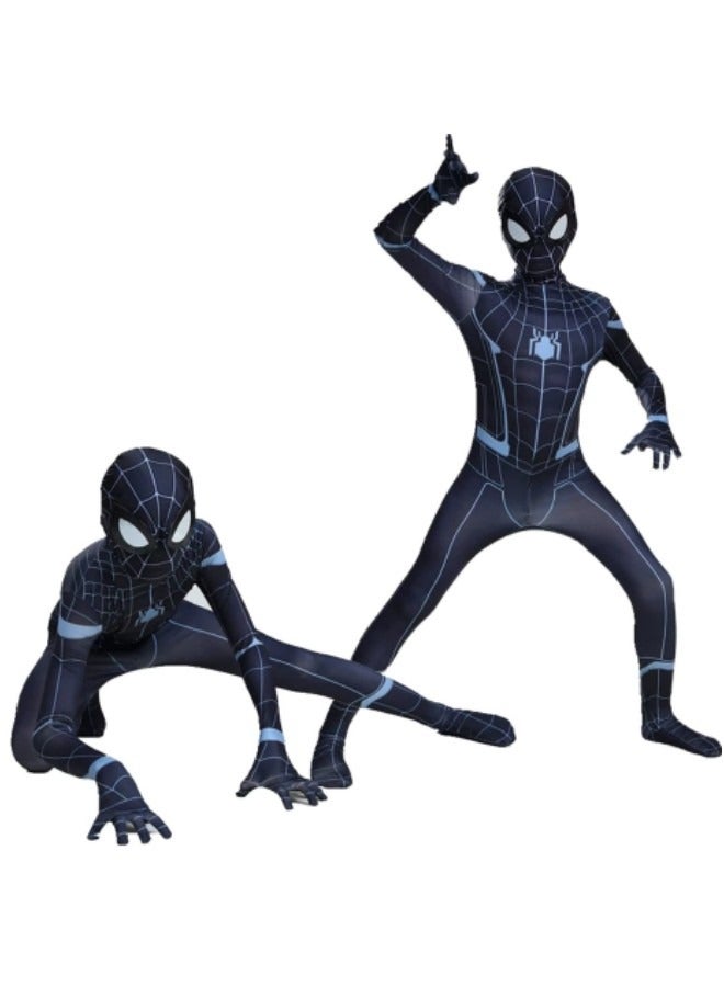 GGEROU SpiderMan Costume Cosplay Set, 3D Style Superhero Role-playing Full Bodysuit, Kids Spiderman Dress Up Spandex Jumpsuit - Image 1
