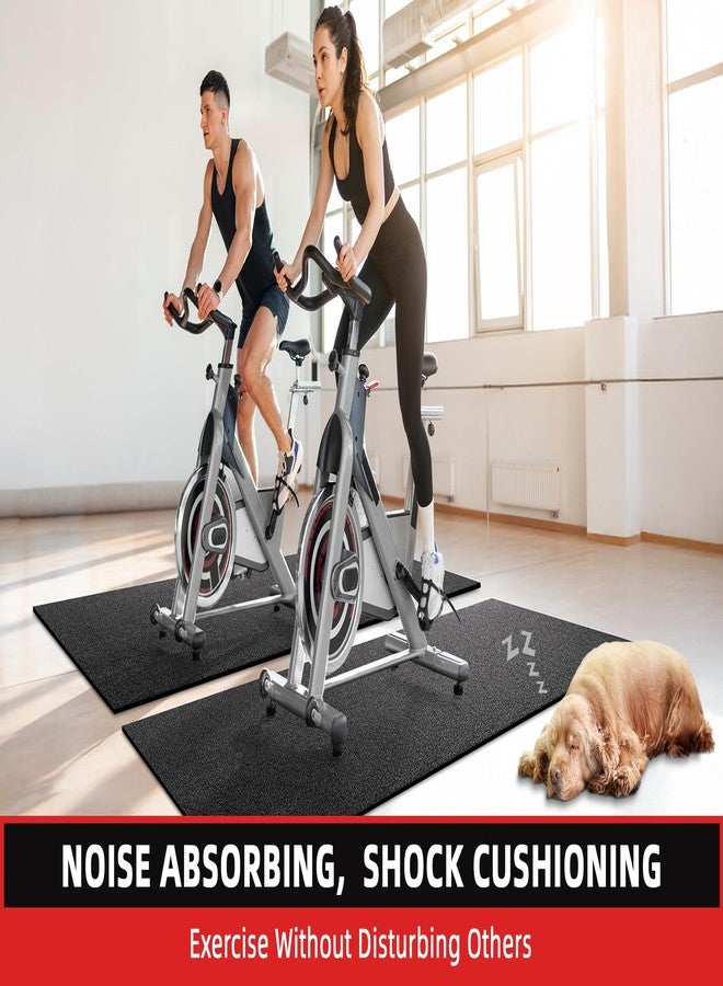 GymCope Exercise Equipment Mat 84x36, 6mm Thick High-Density Treadmill Mat for Exercise Bike, Elliptical, Exercise Mat for Jump Rope, Workout, Yoga, Gym Flooring for Hardwood Floor Carpet Protection - Image 5