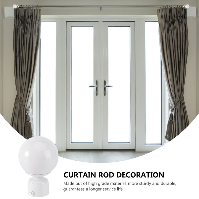 2pcs Decorative Curtain Rod End Curtain Rod Plug Window Curtain Rod Decor - Image 5