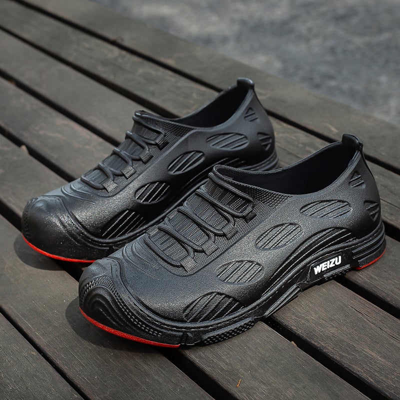 Fashion couple waterproof shoes men's and women's rain boots slip-on short non-slip low-top student versatile Korean style wholesale export - Image 2