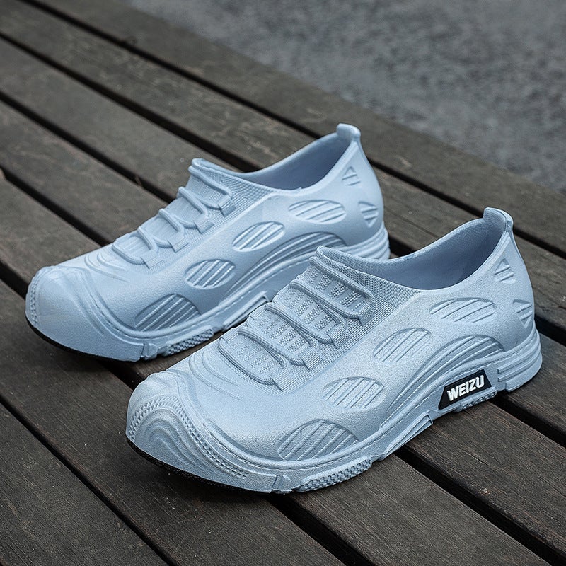 Fashion couple waterproof shoes men's and women's rain boots slip-on short non-slip low-top student versatile Korean style wholesale export - Image 5