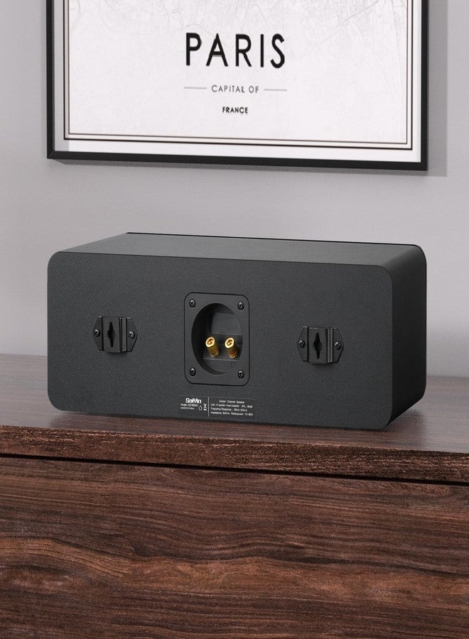 Saiyin Center Channel Speaker,Dual 4-Inch Woofers and Silk Tweeter, Crystal-Clear for Home Theater Dialogue,Passive, Wall Mountable, Single - Image 5