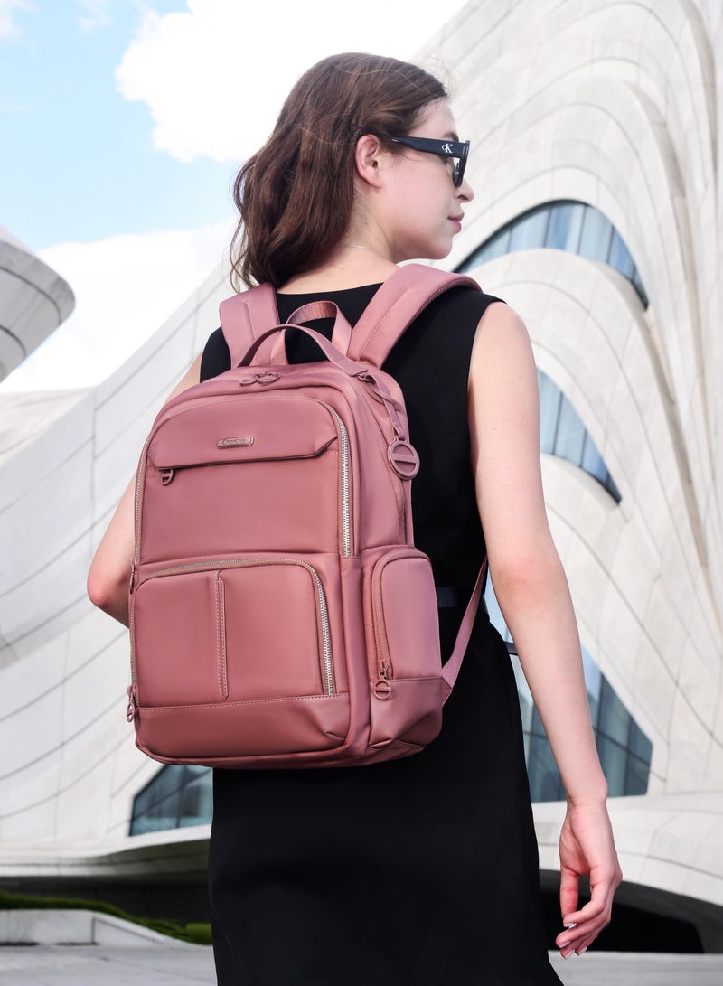Chantria CB00786 Stylish Anti-theft 15.6-Inch Laptop Water-resistant For Travel Work School Business For Women Fashion Durable Casual Backpack Bag - Nostalgia Rose  - Image 2