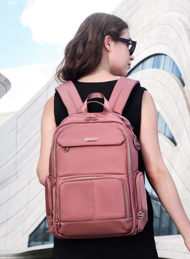 Chantria CB00786 Stylish Anti-theft 15.6-Inch Laptop Water-resistant For Travel Work School Business For Women Fashion Durable Casual Backpack Bag - Nostalgia Rose  - Image 3