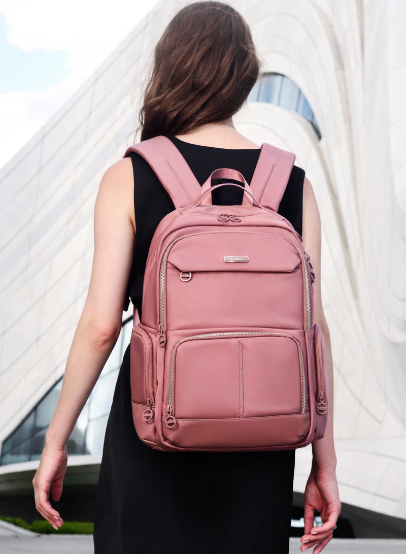 Chantria CB00786 Stylish Anti-theft 15.6-Inch Laptop Water-resistant For Travel Work School Business For Women Fashion Durable Casual Backpack Bag - Nostalgia Rose  - Image 4