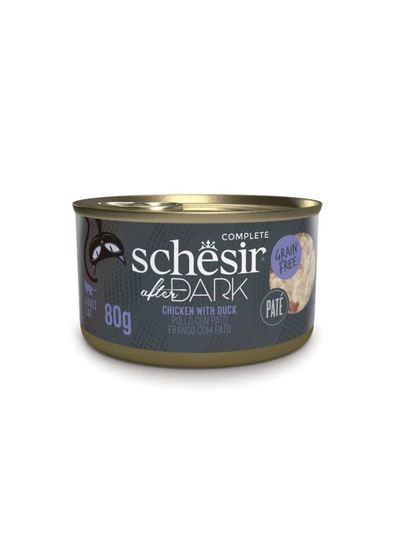 Schesir After Dark Pate For Cat 80g / Chicken with Duck