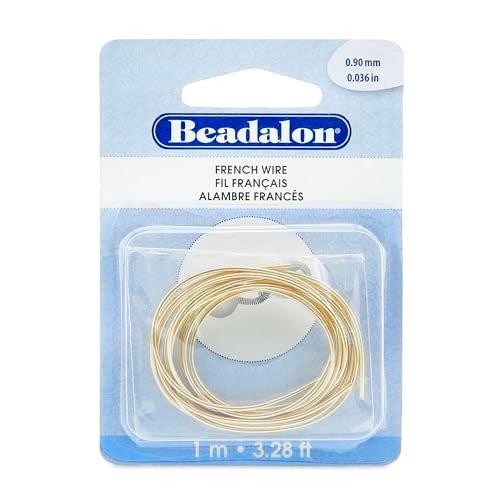 Beadalon French Wire 090 mm 036 in Gold Color 1 Meter - Image 1