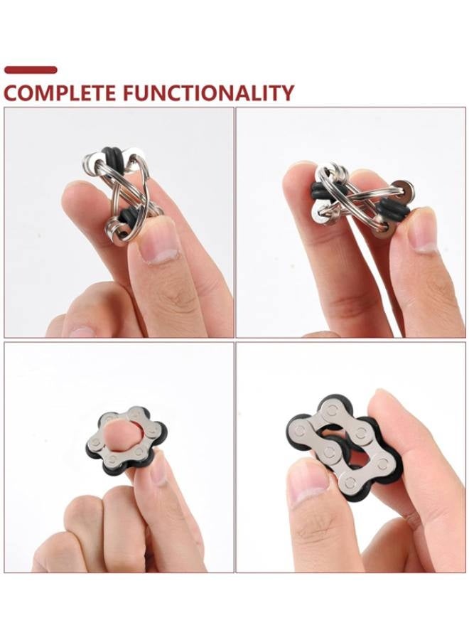 8 قطع من ألعاب فيدجيت الحسية مع سبينر فيدجيت وألعاب القلق وحلقات الضغط على نقاط معينة من الجسم وسلسلة دراجة وشبكة رخامية وسلسلة قلابة وألعاب مكتب هادئة لمرضى التوحد وألعاب عيد الفصح للمراهقين والبالغين والأولاد والبنات - Image 5