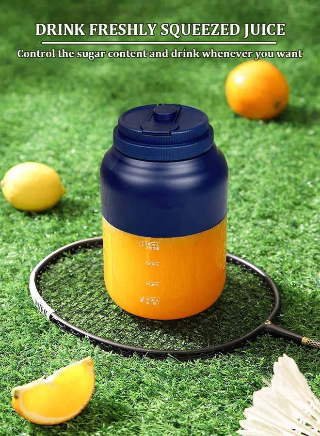 1300ml Enlarged Portable Electric Juicer Cup Smoothie Cup BPA-free USB Rechargeable Stainless Steel Blades Portable Blender Essential for summer