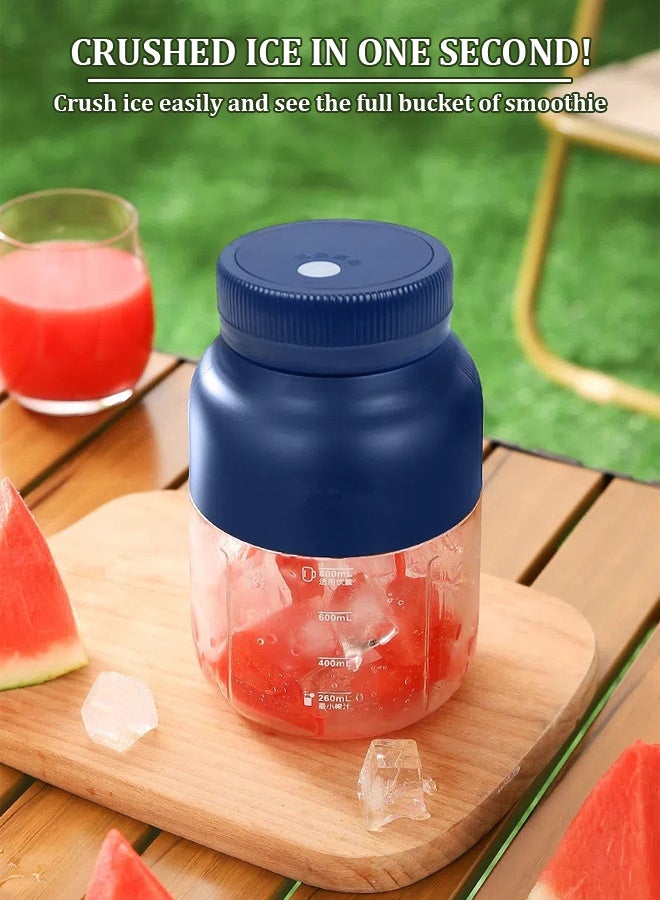 1300ml Enlarged Portable Electric Juicer Cup Smoothie Cup BPA-free USB Rechargeable Stainless Steel Blades Portable Blender Essential for summer