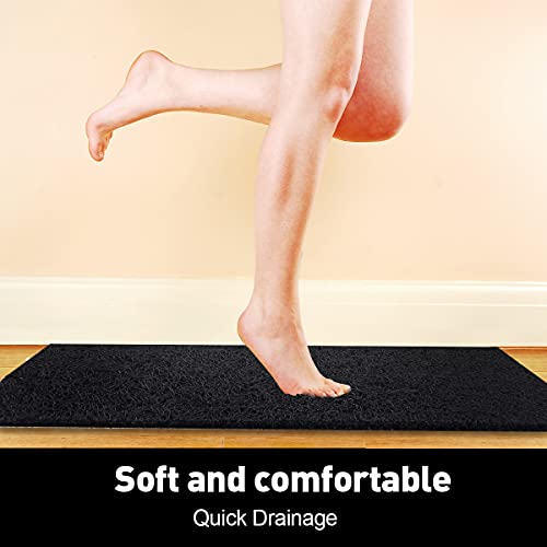 Asvin Soft Textured Bath, Shower, Tub Mat, 24x16 Inch, Phthalate Free, Non Slip Comfort Bathtub Mats with Drain, PVC Loofah Bathroom Mats for Wet Areas, Quick Drying - Image 3