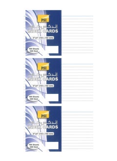 Psi 3-Pack White Index Cards 6x4 Inch Size  - Image 1