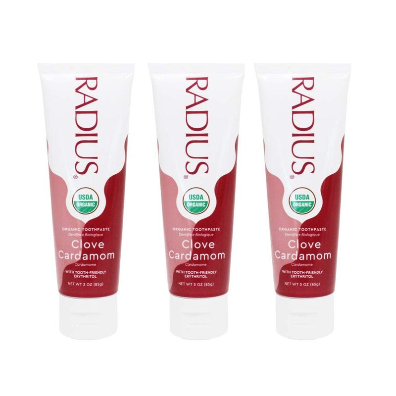 RADIUS Toothpaste Clove Cardamom 3 oz USDA Organic NonToxic ChemicalFree GlutenFree Designed to Improve Gum Health Prevent Cavities Pack of 3 - Image 2