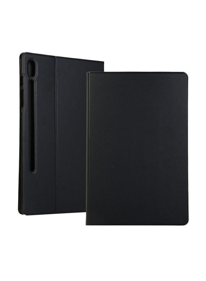 HuHa Case Cover For Samsung Galaxy Tab S8+ / Tab S8 Plus / Tab S7 FE / Tab S7+ / T970 Horizontal Flip Elasticity PU + TPU Leather Case with Holder Black