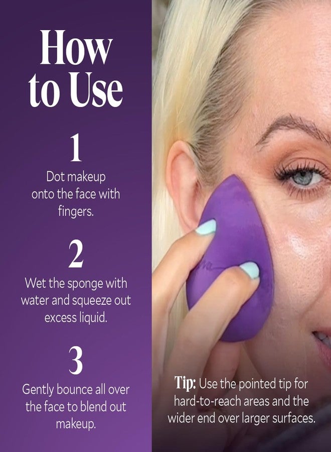 FIÈRA Fiera Angled Makeup Sponge for Foundation & Concealer – Professional-Grade Beauty Blender for Cream & Liquid Makeup – Easy-Grip, Streak-Free, Soft & Durable Makeup Applicator - Image 4