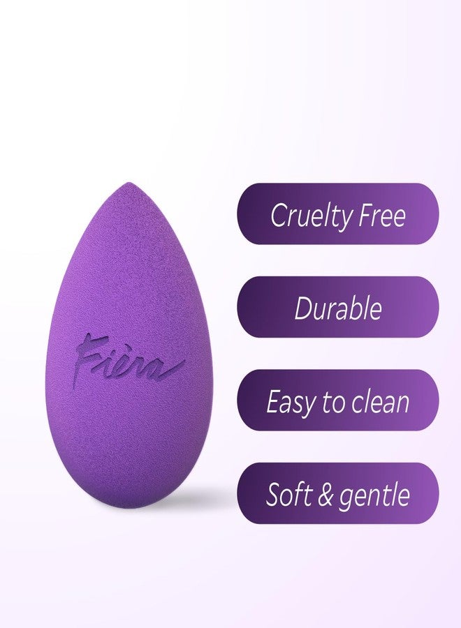 FIÈRA Fiera Angled Makeup Sponge for Foundation & Concealer – Professional-Grade Beauty Blender for Cream & Liquid Makeup – Easy-Grip, Streak-Free, Soft & Durable Makeup Applicator - Image 2