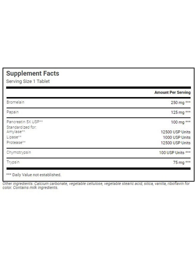 Wonder Laboratories Proteolytic Enzymes | Bromelain Papain Pancreatin Trypsin 550 mg Total with Standardized Amylase, Lipase, and Protease, 300 Tablets - Image 4