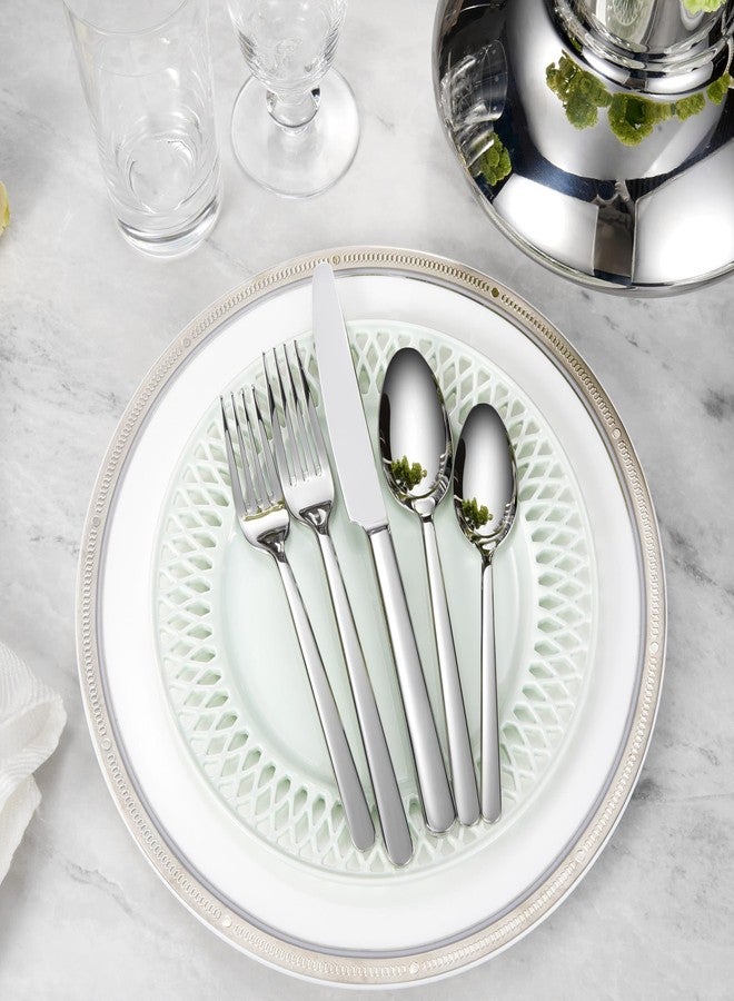 KEAWELL Premium Aline 4-Piece 6.4 inch Spoon Set – 18/10 Stainless Steel Silverware with Mirror Polish, Dishwasher Safe for Table Setting and Entertaining (4, Teaspoons) - Image 5