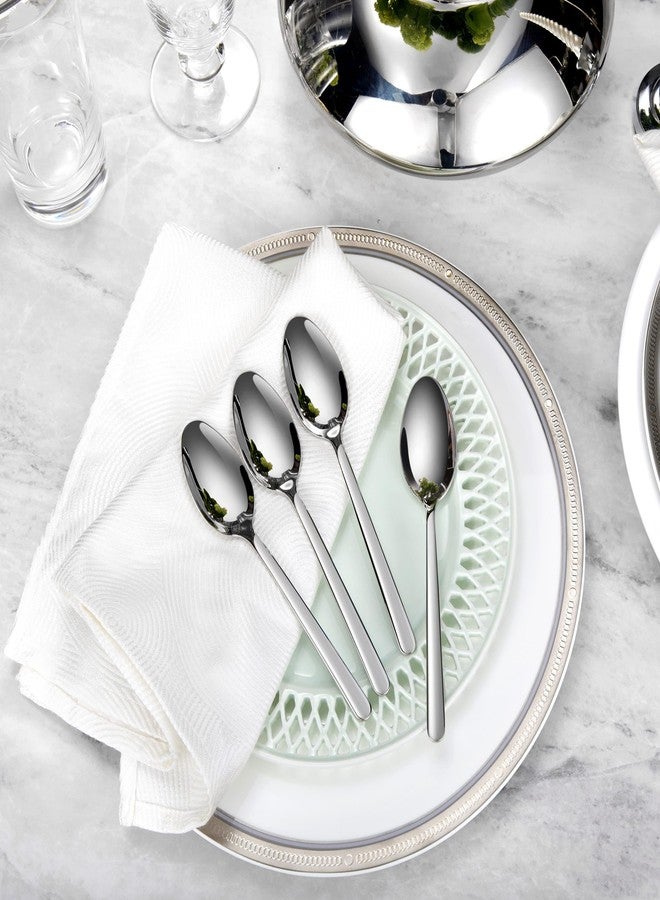 KEAWELL Premium Aline 4-Piece 6.4 inch Spoon Set – 18/10 Stainless Steel Silverware with Mirror Polish, Dishwasher Safe for Table Setting and Entertaining (4, Teaspoons) - Image 4