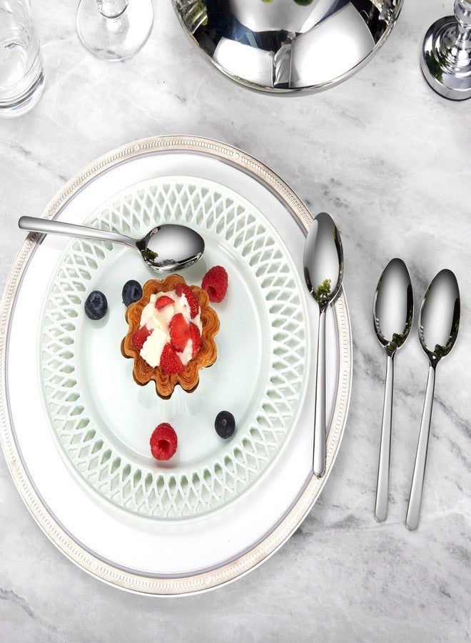 KEAWELL Premium Aline 4-Piece 6.4 inch Spoon Set – 18/10 Stainless Steel Silverware with Mirror Polish, Dishwasher Safe for Table Setting and Entertaining (4, Teaspoons) - Image 3