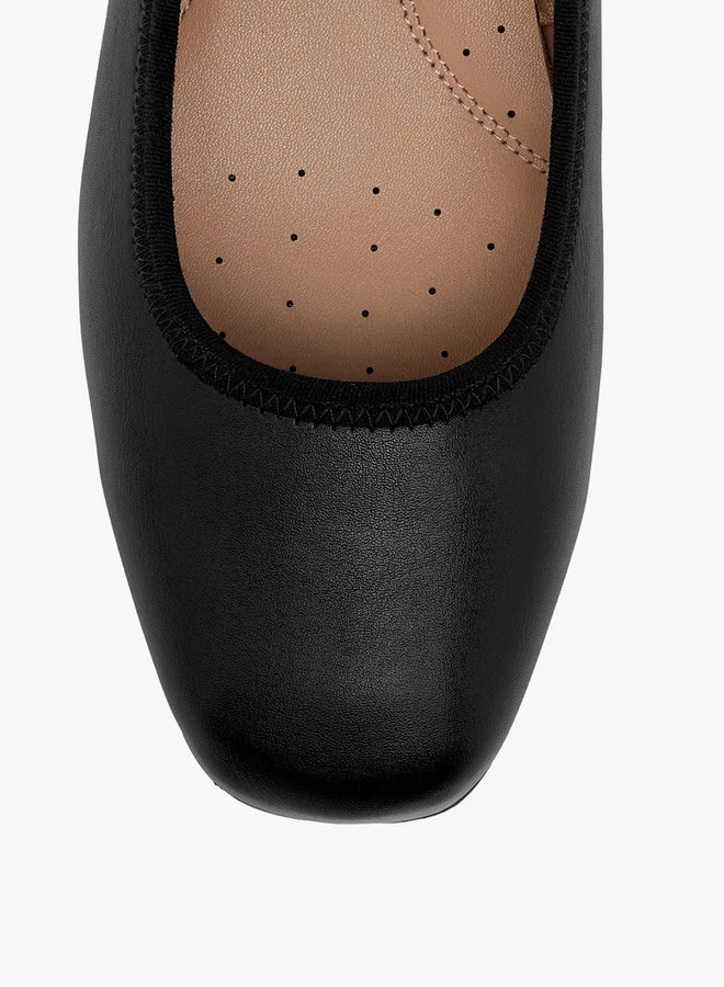 Paprika Women's Solid Slip-On Pumps with Block Heels