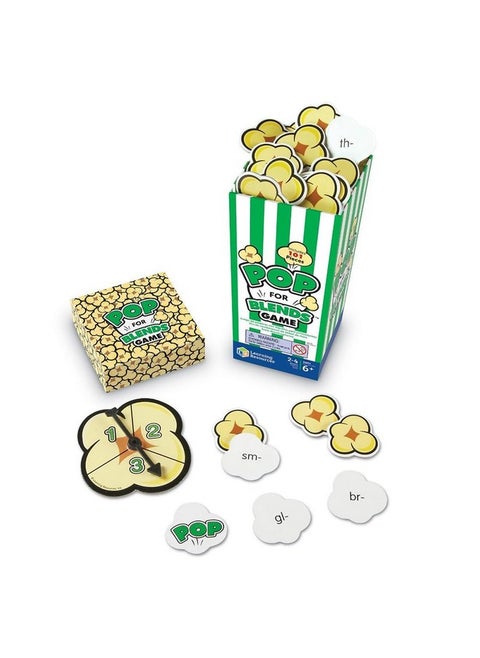 Learning Resources Pop for Blends Game,Phonics Game, 2-4 Players, 92 Cards, Ages 6+